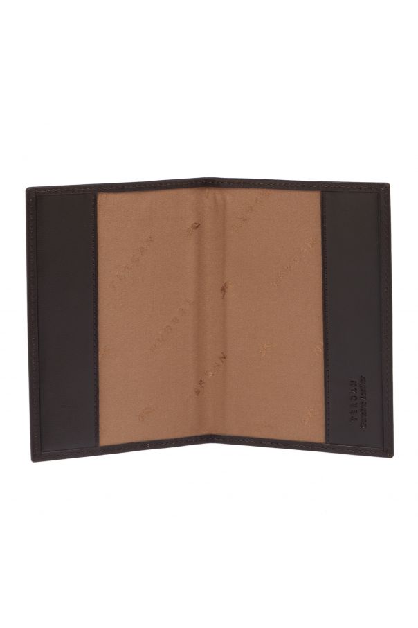Обложка для паспорта коричневая, матовая кожа