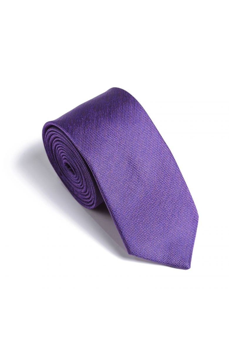 Галстук мужской фиолетовый, ткань меланж