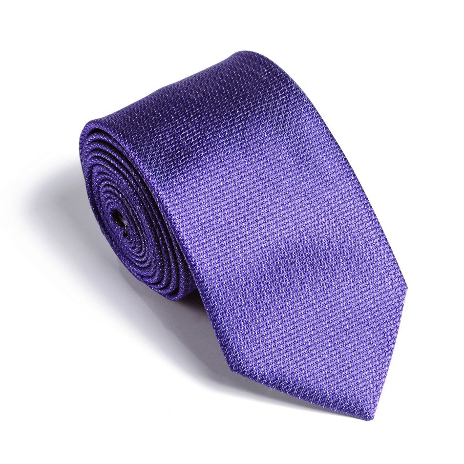 Галстук мужской фиолетовый в мелкую фактуру