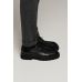 Туфли мужские черные, дизайн "тирольские ботинки"