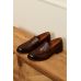 Туфли мужские пенни-лоферы коричневые из гладкой кожи