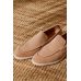 Туфли мужские бежевые замшевые лоферы (summer walk loafers)