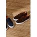 Туфли мужские коричневые замшевые слипоны дабл-монки