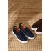 Туфли мужские синие замшевые слипоны пенни-лоферы (slip-on penny loafers)