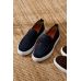 Пенни-лоферы синие из замши, слипоны (Slip-On Penny Loafer)