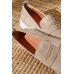 Светло-бежевые замшевые слипоны пенни-лоферы (slip-on penny loafers)