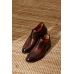 Туфли мужские дерби броги коричневые, гладкая кожа