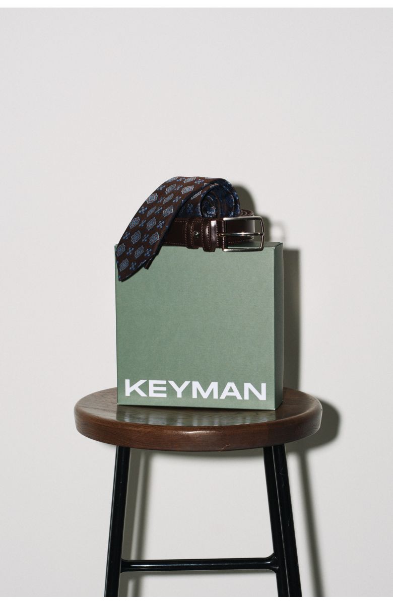 Пример подарочного набора Keyman (фирменная коробочка, ремень, галстук)