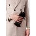Пальто двубортное мужское, демисезонное, светло-бежевое, ткань крупная "ёлочка", с итальянскими лацканами