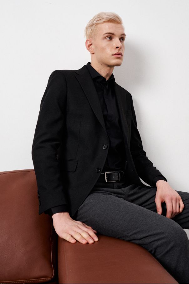 Пиджак мужской черный, с английскими лацканами