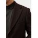 Пальто мужское темно-коричневое, в крупную елочку