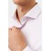 Рубашка (сорочка) мужская белая, в мелкий сиреневый узор с эластаном