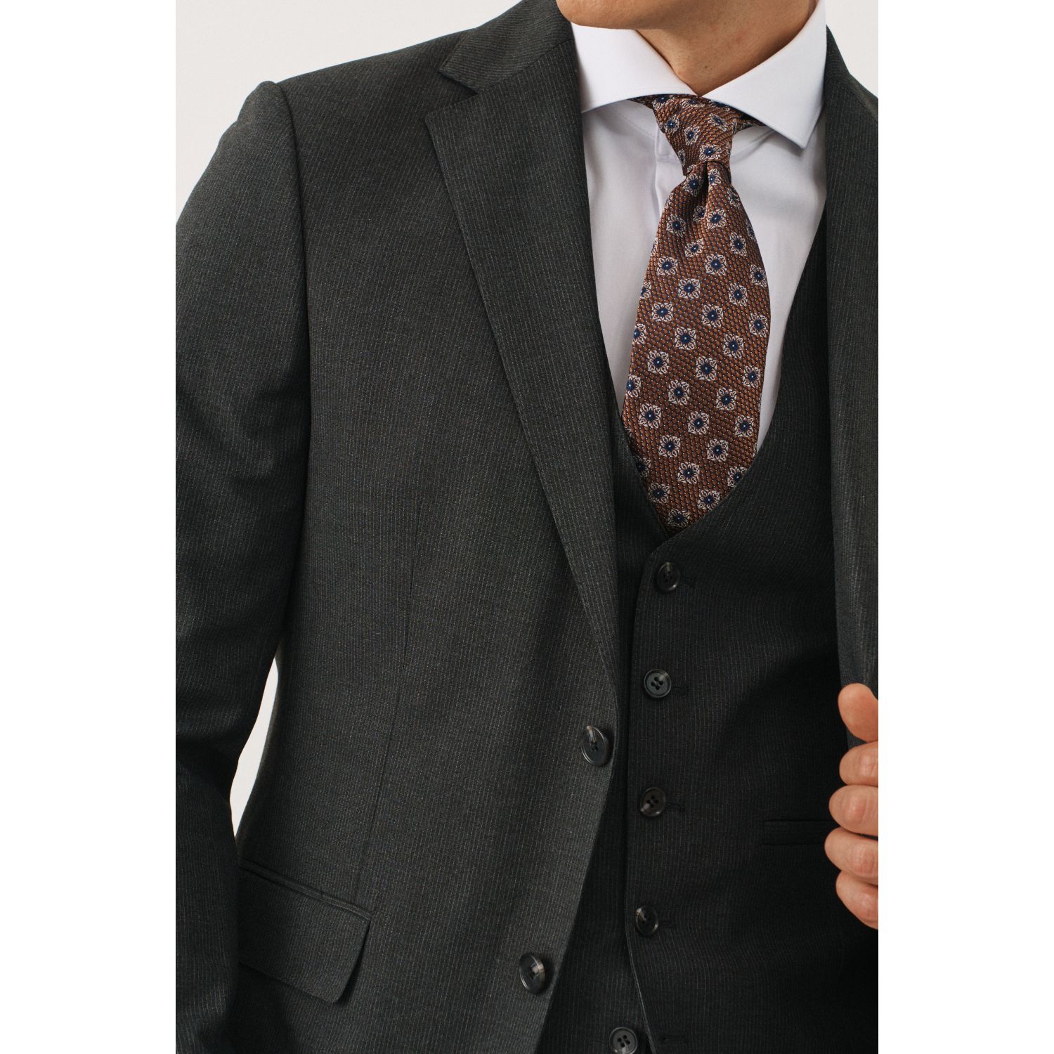 Галстук светло-коричневый в крупный узор