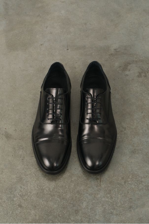 Туфли мужские оксфорды классические черные, глянцевая кожа