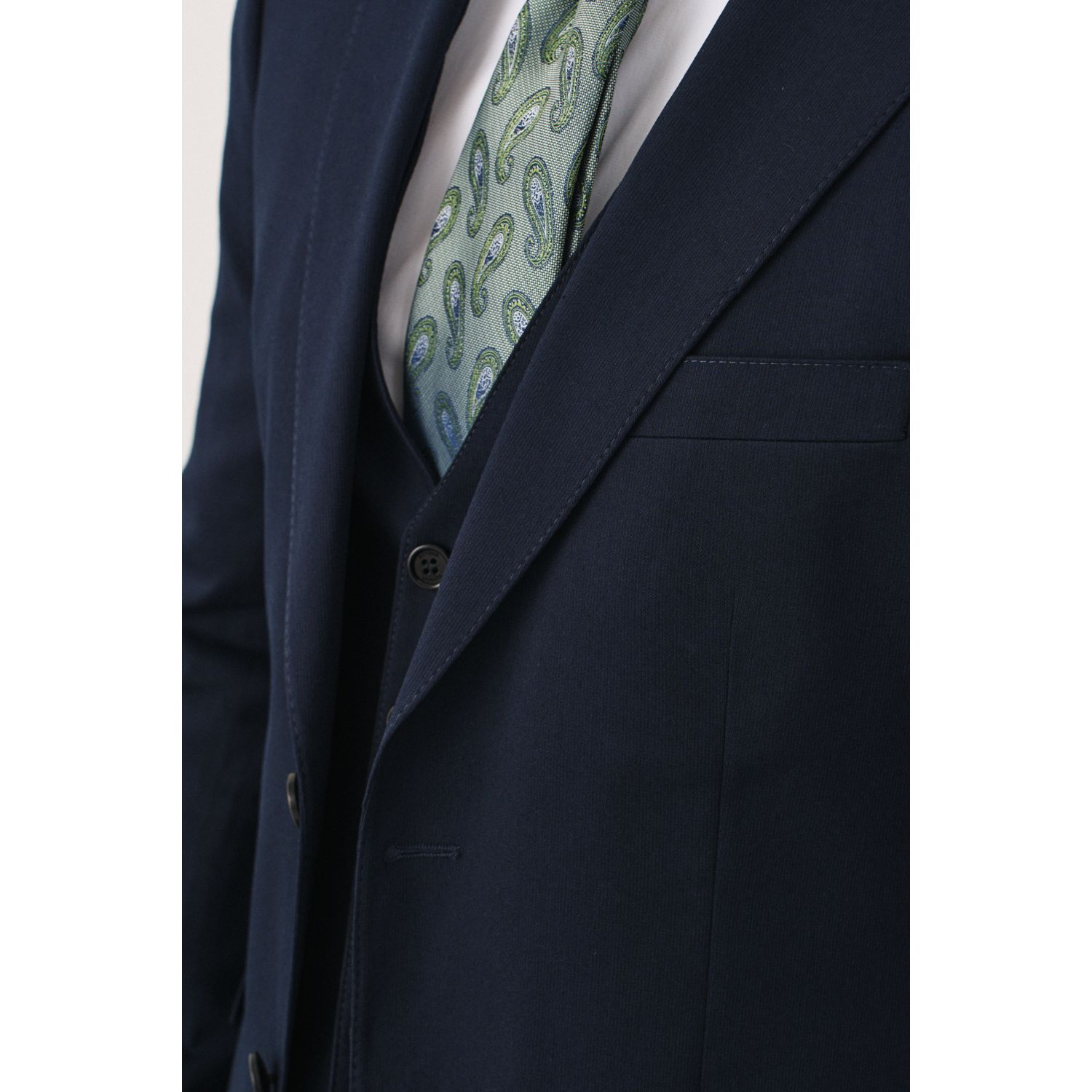 Галстук светло-зеленый, принт пэйсли