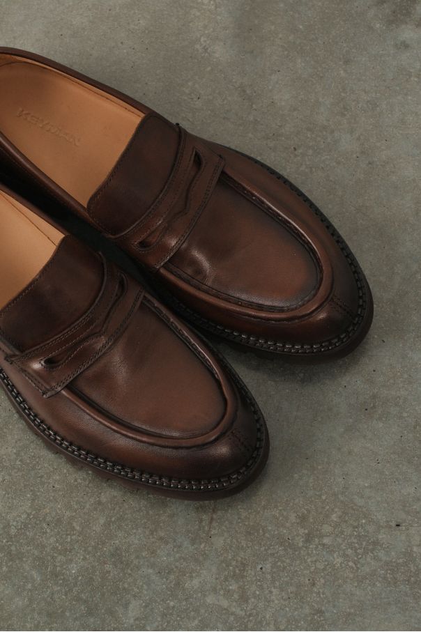 Пенни-лоферы на высокой подошве, коричневые