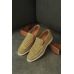 Лоферы светло-оливковые из замши, облегченные (Summer Walk Loafer)