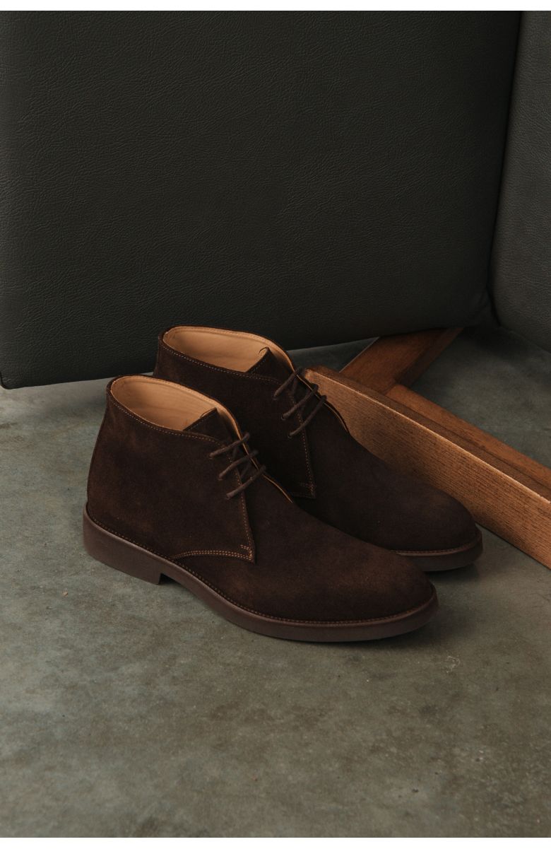 Ботинки замшевые темно-коричневые "Desert boots"