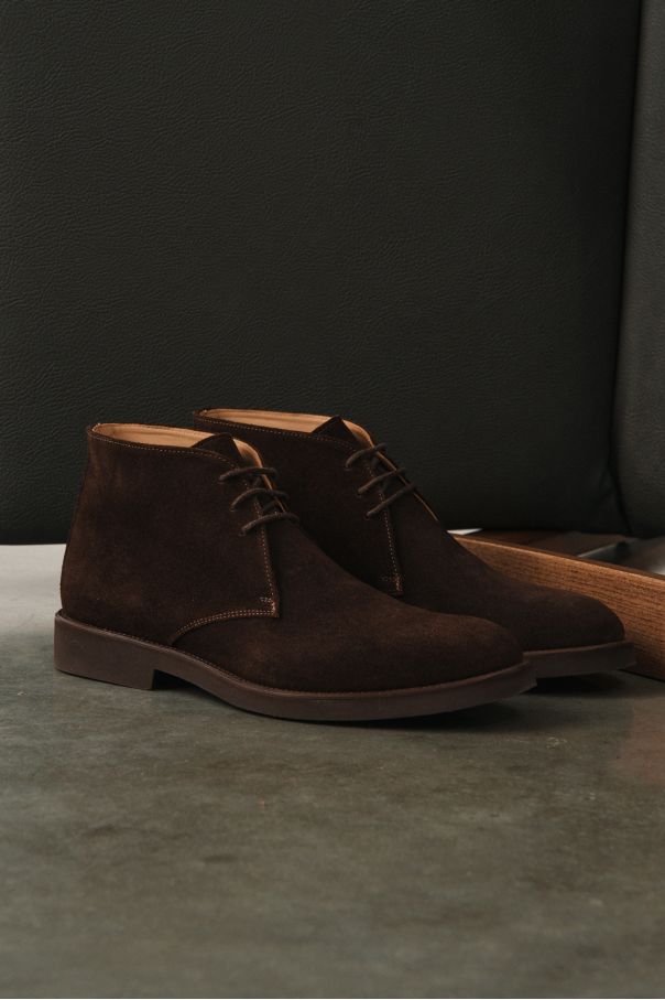 Ботинки замшевые темно-коричневые "Desert boots"