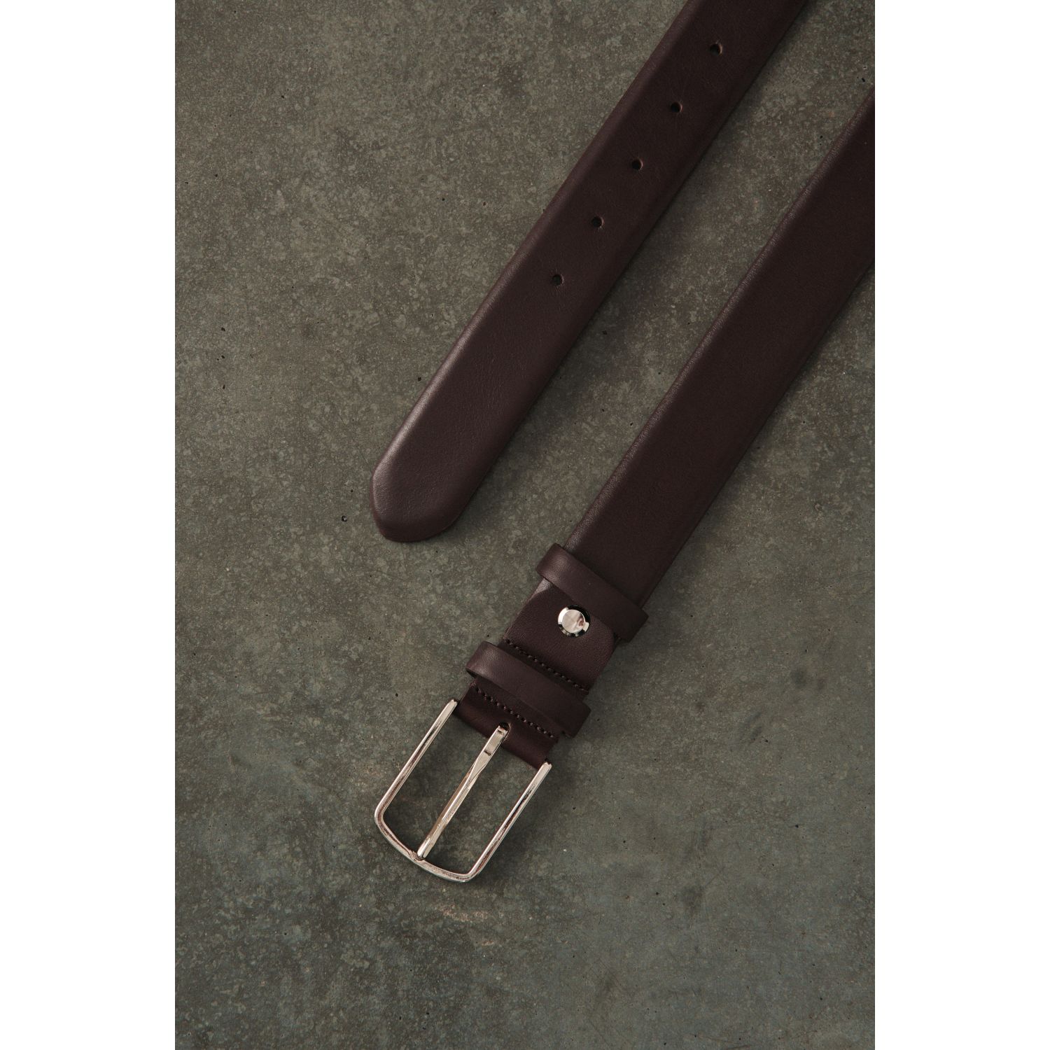 Ремень коричневый, матовый