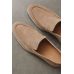 Темно-бежевые замшевые лоферы, облегченные (summer walk loafers)