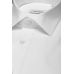 Рубашка мужская белая фактурная в мелкую полоску, классика воротник