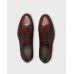 Туфли мужские дерби коричневые, с отрезным мысом и декоративной строчкой