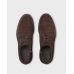 Ботинки мужские дерби броги коричневые на шнурках и замке, замшевые