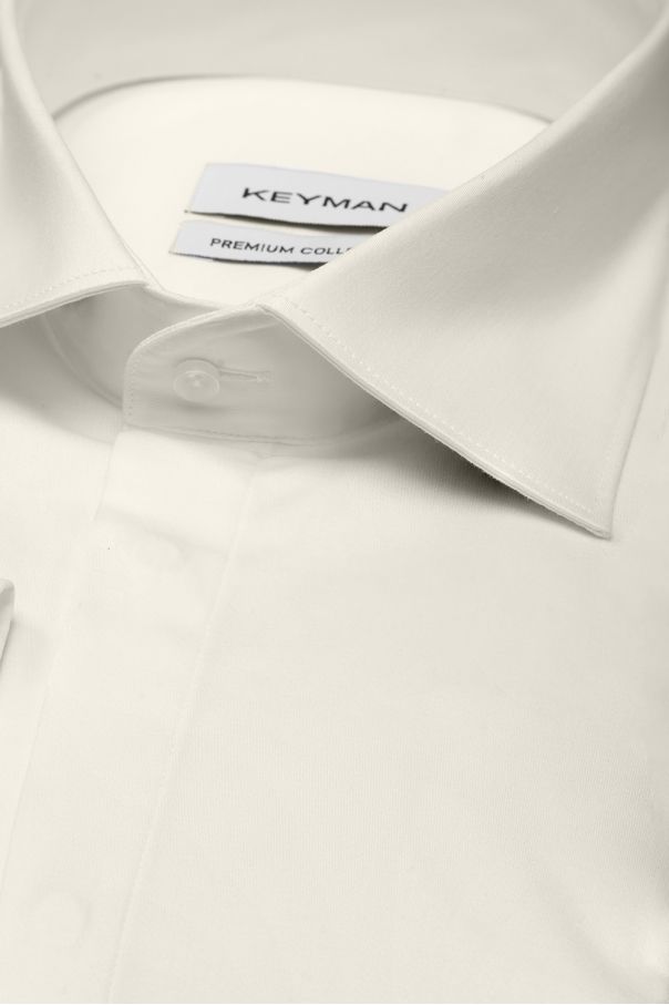 Рубашка мужская айвори сатин закрытая планка