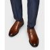 Туфли мужские дерби классические коричневые на каучуковой подошве
