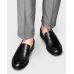 Туфли мужские пенни-лоферы черные из гладкой кожи